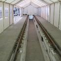Arbeitszelt 4x30 m zum Schutz beim Gleisbau Arbeitszelt 4x30 m zum Schutz beim Gleisbau